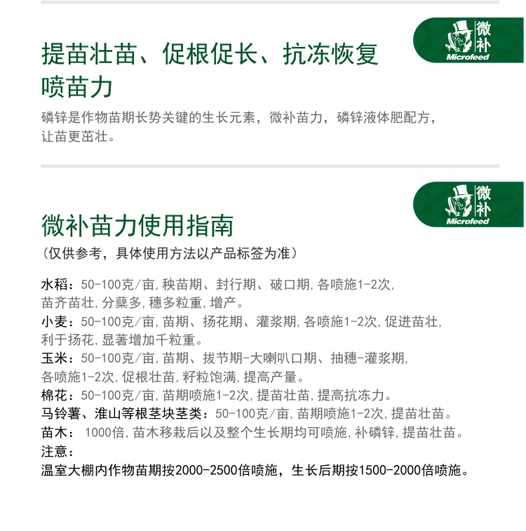 微補苗力